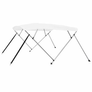 vidaXL Auvent bimini &agrave; 4 arceaux Blanc 243x180x137 cm