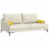 vidaXL Coussins d'accent 2 pcs Jaune clair &Oslash; 15 x 40 cm tissu