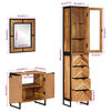 vidaXL Ensemble de meubles salle de bain 3 pcs fer et bois d'acacia
