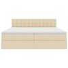 vidaXL Lit de Rangement Cr&egrave;me 180 x 200 cm Cuir synth&eacute;tique
