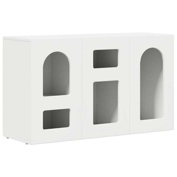 vidaXL Buffet Blanc 100 x 35 x 59 cm Bois d'ing&eacute;nierie