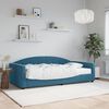 vidaXL Lit de jour avec matelas bleu 100x200 cm velours