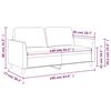 vidaXL Canap&eacute; &agrave; 2 places Gris 140 cm Similicuir