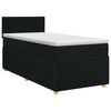 vidaXL Lit boxspring avec matelas Noir 90 x 190 cm Tissu