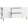 vidaXL Meuble TV Blanc 102x44,5x50 cm Bois d'ing&eacute;nierie