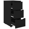 vidaXL Armoire de rangement Noir 40 x 48 x 81 cm Bois d'ing&eacute;nierie