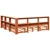 vidaXL Lit biblioth&egrave;que sans matelas cire marron 200x200 cm pin massif