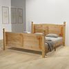 vidaXL Lit et matelas mousse &agrave; m&eacute;moire Pin mexicain Corona 160x200 cm