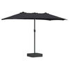vidaXL Parasol de jardin Noir 385 x 209 x 244 cm Polyester