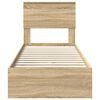 vidaXL Lit de Rangement Ch&ecirc;ne Sonoma 75 x 190 cm Bois d'ing&eacute;nierie