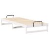 vidaXL Cadre de lit Blanc 90 x 220 cm Pin massif