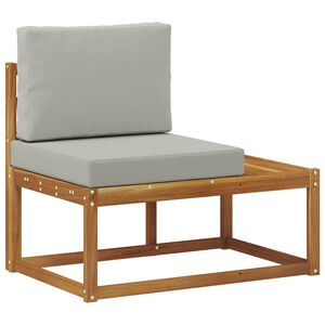 vidaXL Canap&eacute; d'ext&eacute;rieur en bout avec coussin Naturel 91 x 63 x 73 cm
