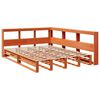 vidaXL Lit biblioth&egrave;que sans matelas cire marron 150x200 cm pin massif
