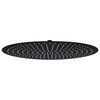 vidaXL Pomme de douche pluie Acier inoxydable 50 cm Ronde Noir