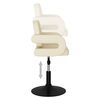 vidaXL Chaise pivotante de salle &agrave; manger Cr&egrave;me Tissu