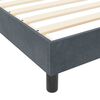 vidaXL Lit à ressorts avec tête de lit Gris foncé 140 x 190 cm Velours
