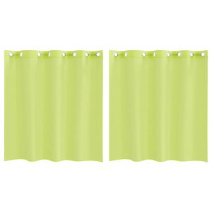 vidaXL Rideaux en voile avec &oelig;illets 2 pcs vert pomme 140x140 cm