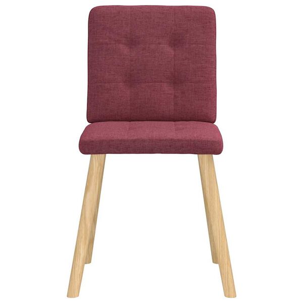 vidaXL Chaises &agrave; manger lot de 6 rouge bordeaux tissu