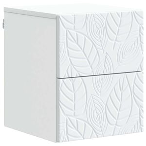 vidaXL Cabinet de chevet mural Blanc 34,5 x 33 x 40 cm