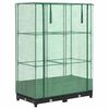 vidaXL Jardini&egrave;re de jardin avec couverture de serre et roues 2 pc PP