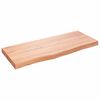 vidaXL Dessus de table marron clair bois ch&ecirc;ne massif trait&eacute;