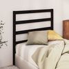vidaXL T&ecirc;te de lit Noir 81x4x100 cm Bois massif de pin
