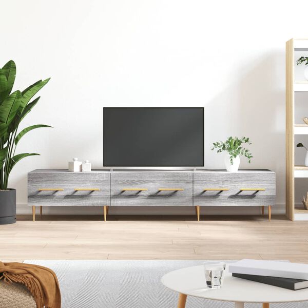 vidaXL Meuble TV sonoma gris 150x36x30 cm bois d'ing&eacute;nierie
