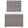 vidaXL Sommier &agrave; lattes de lit avec matelas Taupe 100x200 cm Tissu