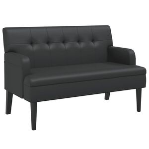 vidaXL Banc avec dossier Noir 112x65,5x75 cm Similicuir