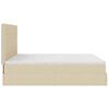 VidaXL Cadre de lit ottoman avec matelas cr&egrave;me 200x200cm tissu