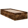 vidaXL Cadre de lit sans matelas ch&ecirc;ne fum&eacute; 90x190 cm