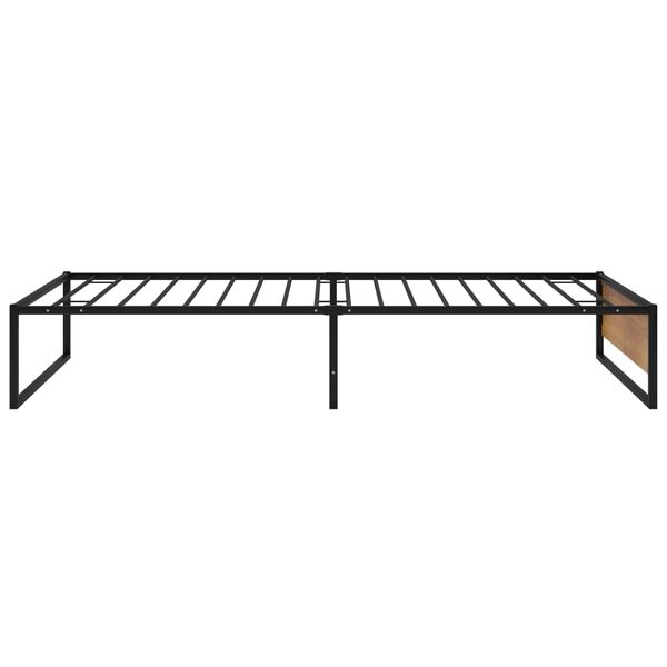 vidaXL Cadre de lit sans matelas noir m&eacute;tal 90x200 cm