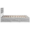 vidaXL Cadre de lit Gris Sonoma 140 x 190 cm Bois Ing&eacute;nierie