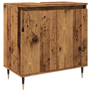 vidaXL Armoire de salle de bain vieux bois 58x33x60 cm bois ing&eacute;nierie