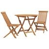 vidaXL Ensemble de salle &agrave; manger pour jardin 3 pc Marron
