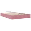 vidaXL Cadre de lit ottoman sans matelas rose 140x190 cm velours