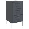 vidaXL Table de chevet 2 pcs anthracite 36x39x68 cm acier