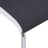 vidaXL Chaises &agrave; manger cantilever lot de 2 noir tissu
