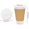 vidaXL Tasses &agrave; caf&eacute; en papier avec couvercles 1000 pcs 12oz 300ml