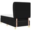 vidaXL Lit &agrave; ressorts avec matelas Noir 200 x 90 cm tissu