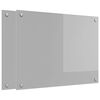vidaXL Cr&eacute;dence de cuisine 2 pc Gris clair 80 x 60 cm verre tremp&eacute;