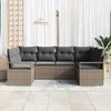 vidaXL Ensemble de canap&eacute; de jardin avec coussin 6 pcs Gris polyrotin