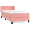 vidaXL Sommier &agrave; lattes de lit avec matelas Rose 90x190 cm Velours