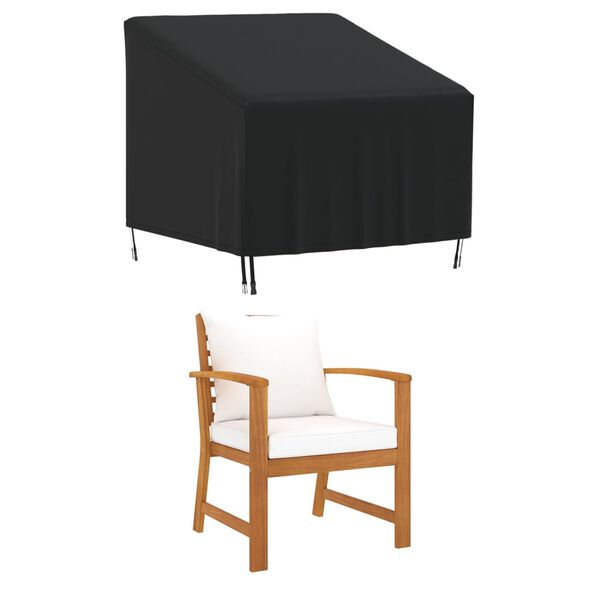 vidaXL Housses de chaise de jardin 2 pcs 90x90x50/75 cm 420D