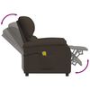 vidaXL Fauteuil de massage Marron fonc&eacute; Tissu