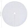vidaXL Jupe de sapin de No&euml;l blanche 122 cm en fausse fourrure
