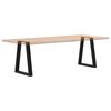 vidaXL Pieds de table &agrave; manger en V 2 pi&egrave;ces Noir 60 x (72-73,3) cm Acier