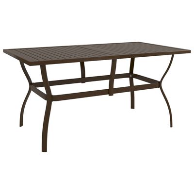 vidaXL Table de jardin Marron 140x80x72 cm Acier