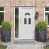 vidaXL Jardini&egrave;re 2 pcs Anthracite 50 x 50 x 75 cm Acier