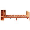 vidaXL Lit biblioth&egrave;que sans matelas cire marron 140x200 cm pin massif